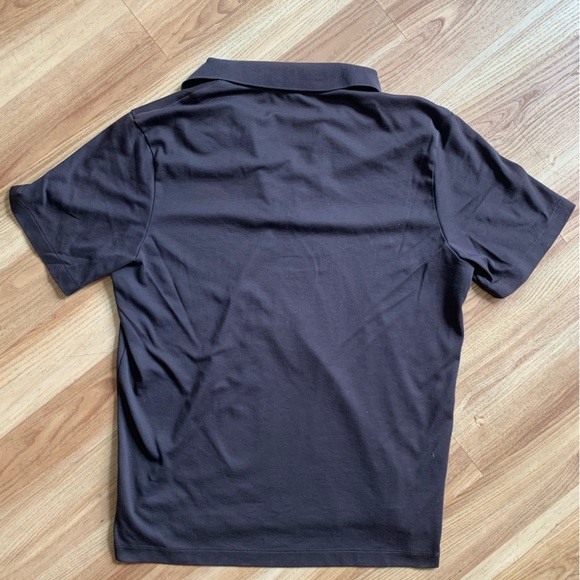 Calvin Klein Brown Zip Polo Shirt - (L) - Picture 3 of 3